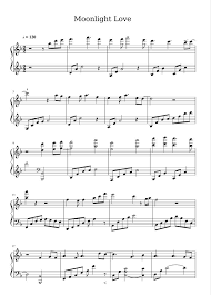 Moonlight Love Piano Tutorials Free Sheet Music Sheet Music