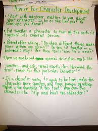 Advice For Character Development Writing Anchor Charts