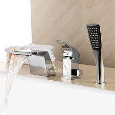 Brushed nickel kitchen faucet,pull out kitchen faucet,kitchen taps,kitchen tap,pull out kitchen taps,kitchen tap with hose. Waterfall Bathtub Faucet Brass Roman Chrome 3 Hole Pull Out Spray