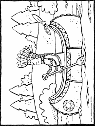 Der ritus der ein einheimischer tanz. Indianer Im Kanu Kiddicolour