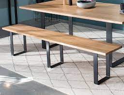 Durable mdf construction to withstand your everyday entryway needs. Odense Solid Oak 210cm Bench Seat With Black Metal Legs