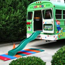 It can be used with a game truck or virtual reality arcade. Fun Bus Mobile Kids Gym Toddler Classes And Party Venue