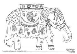 Indian elephant on the watercolor blot. Animal Scene Colouring Pages Elephant Coloring Page Elephant Drawing Coloring Pages