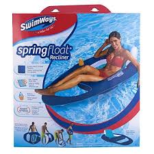 swimways 6045228 spring float recliner fauteuil gonflable de piscine semi immerge en tissu couleur aleatoire swimways inflatable pool floats pool