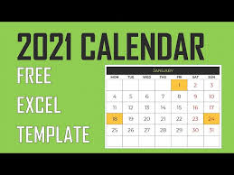 The planner template features large boxes with prior and next months at the top for easy planning. 2021 Excel Calendar Template Free Download Spreadsheet