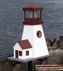 While searching for a larger photo of the first lighthouse model i found the page below done on free blueprints. Lighthouse Birdhouse Woodworking Plan Free Woodworking Plans