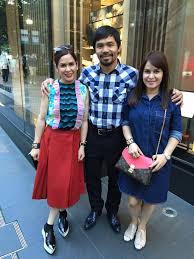 Manny pacquiao will defend his wba world welterweight title against adrien bronercredit: Manny Pacquiao My Beautiful Wife Jinkee On The Left And Her Twin Sister Janet On The Right Facebook