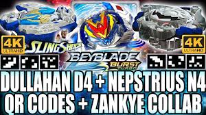 All 6 qr codes new pack beyblade burst surge app bey fights. Qr Code Dullahan D4 Nepstrius N4 Em 4k Beyblade Burst App Youtube