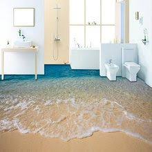 Nach 3d Strand Meer Wasser Wohnzimmer Schlafzimmer Bad Boden Wandmalereien Selbst Adhesive Vinyl Tap Bodenbelag Fur Badezimmer Badezimmerboden Badezimmer Boden