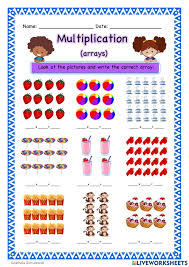 multiplication arrays worksheet