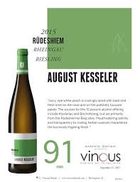 August Kesseler Rudesheim Riesling 2015 91 Points Vinous Riesling Wines Palate