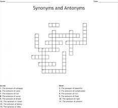 The best part about sunday crossword? Antonym Crossword Worksheets 99worksheets