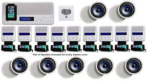 Music Intercom System In Wall Audio With Bluetooth And Ipod Dock Multi Room Audio System Multi Room Audio Audio