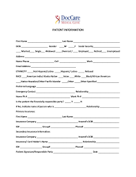 We ask that you realize that we don't work for a dental insurance company. Patient Registration Form Doccare Medical Clinic