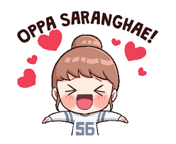 I Love Kpop Animated Korean Stickers Cute Love Cartoons Anime Korea