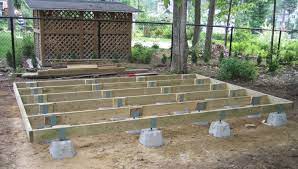 how to build a shed foundation with deck blocks