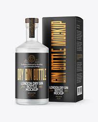Download Frosted Glass Gin Bottle With Box Mockup In Bottle Mockups On Yellow Images Object Mockups PSD Mockup Templates