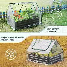 Do metal raised garden beds get too hot. Buy Quictent 4 3 1 Ft Extra Thick Galvanized Steel Raised Garden Bed Planter Kit Box With Greenhouse 2 Large Zipper Windows Dual Use 20pcs T Types Tags 1 Pair Of Gloves Included Clear Online