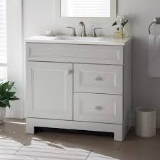 Home Decorators Collection Sedgewood 36 1 2 In W Bath Vanity In Dove Gray With Solid Surface Technology Vanity Top In Arctic With White Sink Pplnkdvr36d The In 2020 Grey Bathroom Vanity
