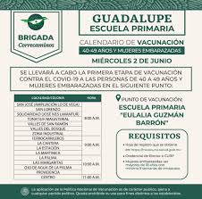 Martes 13 de julio, de 30 a 34 años. Calendario De Vacunacion Covid 19 40 49 Anos Miercoles 02 De Junio De 2021 Municipio De Guadalupe