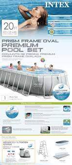 20ft X 10ft X 48in Prism Frame Oval Pool Set Oval Pool Pool In Ground Pools