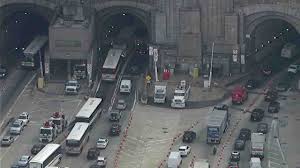 fatal motorcycle crash closes outbound lanes at lincoln tunnel during morning commute abc7 new york