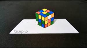  Belajar Cara Menggambar Rubik 3d Sangat Mudah Youtube Gambar Ilusi Optik Cara Menggambar Gambar