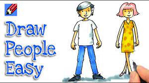 How To Draw Cartoon People Real Easy - Step By Step Tutorial - Youtube