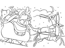 It's the most wonderful time of the year! Santa Christmas Sleigh Coloring Page Dibujo Para Imprimir