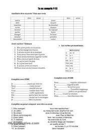 Le passé composé fiches d'exercices de conjugaison au cm1. Exercices Sur Le Passe Compose Choix De L Auxilaire Fiches Fle Learn French Teaching French French Language Learning