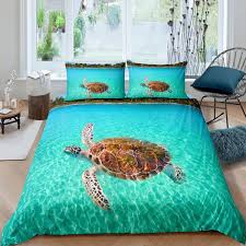 Shop for turtle bedding like duvet covers, comforters, throw blankets and pillows. Sea Turtle Bedding Set 3d Reptile Printed Marine Life Ocean Themed Comforter Cover For Kids Boys Girls Teens Underwater Animal Pattern Duvet Cover Bedroom Decor 2 3pcs Bedclothes Uk Single Double King Size