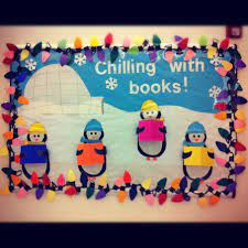 December Bulletin Board I Made For My Library Christmas Bulletin Boards Winter Bulletin Boards Library Bulletin Boards