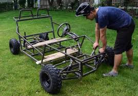 A person lacking a go kart on june 24, 2013: Off Road Go Kart You Can Drive With Your Kids 10 Steps With Pictures Instructables