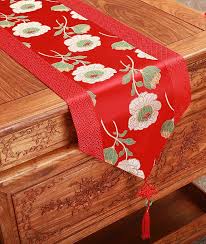 Rustic Jacquard Table Runners Dining Table Mats Chinese Knot Patchwork Table Linen Silk Brocade Table Cloth Part Table Runners Table Cloth Printed Table Runner