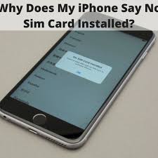 Sim cards come in different sizes and if you were to remove the si. Why Does My Iphone Say No Sim Card Installed Turbofuture