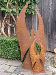 Edelrost Dekoengel Modern 120 Cm Edelrost Edelrost Deko Weihnachtsdeko Aus Metall
