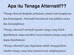 Kumpulan 1 Kebaikan Dan Keburukan Alternatif