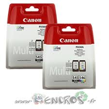 Cartouche compatible de contenance 18 ml pour un rendement de 400 pages d'impression. Canon Pixma Ip2850 X2 Multipack Cartouches Canon Pg 545 Cl 546 Noir Couleurs Encros Fr