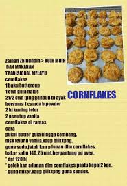 Biskut Cornflakes Yummy Cookies Cookie Recipes Biscuit Recipe