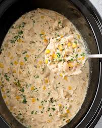 The dish appears white when cooked and is more of a soup rather than a thickened stew. Crockpot White Chicken Chili West Coast Capri