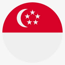 Next to the moon are five white stars arranged in a circle. Singapore Of Indonesia Flag Flags World The Clipart Singapore Flag Circle Png Transparent Png Kindpng