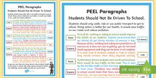 Avoid common paragraph errors and learn how to craft better like a scene in a movie or a verse in a song, paragraphs are the building blocks of any good piece of. Peel Paragraph Example Display Poster Teacher Made
