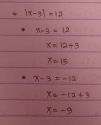 Perhatikan bahwa pada kasus kedua tersebut tidak ada nilai ketidaksamaan. Tentukan Nilai Mutlak X 3 12 Brainly Co Id
