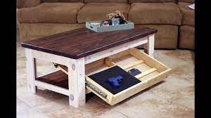 This coffee table is actually a really cool idea. Easy Diy Rustic Concealment Coffee Table Farmhouse Youtube