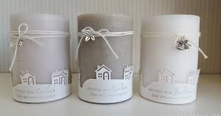 mit den framelits winterstadtchen hab ich einfach eine hauserlandschaft gestan light and chandelier cha in 2020 stampin up candles stampin up christmas candle stamping