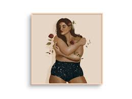 Body Positive Wall Art Self Love Poster Curvy Woman - Etsy