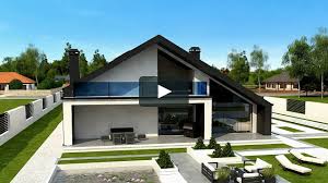 Projekt Domu Zx250 Nalezy Do Kolekcji Projekty Domow Jednorodzinnych Z Poddaszem Uzytkowym Nowo House Roof Design Modern Barn House Modern House Floor Plans