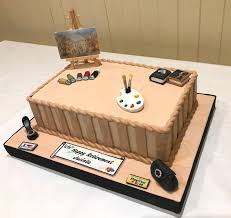 Here we can find retirement cake ideas for men, elegant retirement cakes and ladies retirement cake, they are the good collection related to classy retirement cakes. Art Teacher S Retirement Cake Cakecentral Com