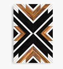 Urban Tribal Pattern 1 Concrete And Wood Canvas Print By Zoltan Ratko Office Wall Design Canvas In 2020 Wood Canvas Print Reclaimed Wood Wall Art Urban Tribal