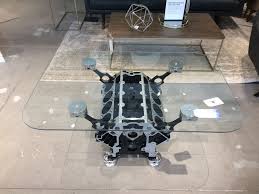 Ls1 Engine Block Coffee Table In Black And Silver Send A Message For Purchasing Details Mesas Con Motores Casas Mesas